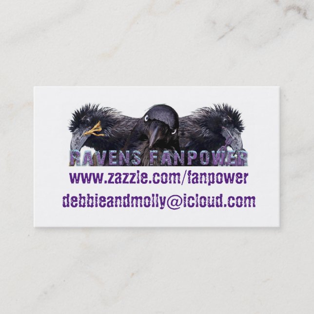 Ravens Fanpower Business Card (Front)