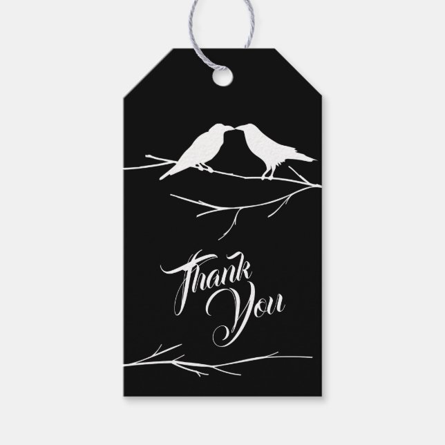 Ravens Gothic Wedding Gift Tags (Front)