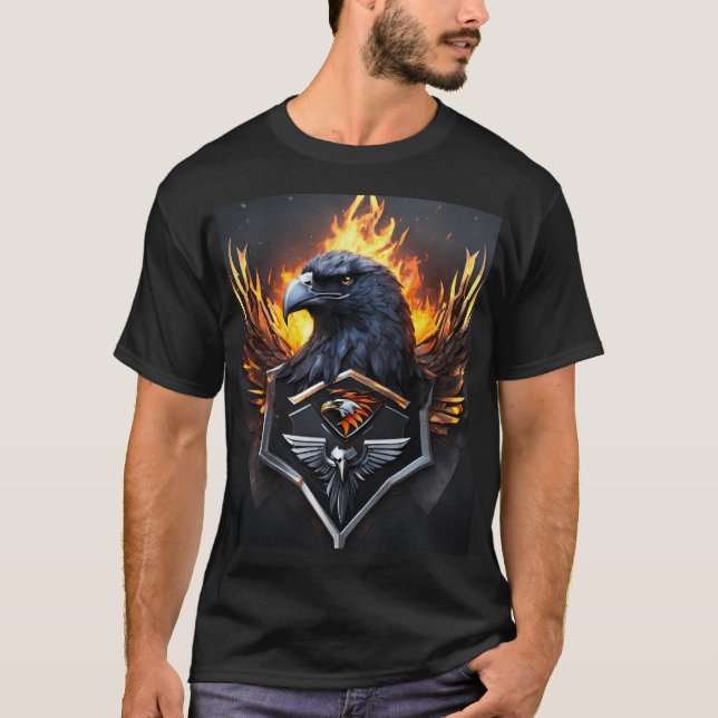 Ravens of the North – Futuristic Warrior Eagle T-S T-Shirt (Front)