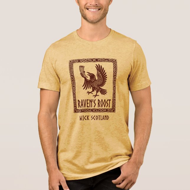 Raven's Roost Pub Wick Scotland Tri-Blend Shirt (Front)