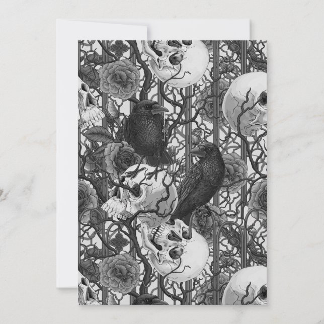 Raven's secret. Dark and moody gothic illustration (Front)