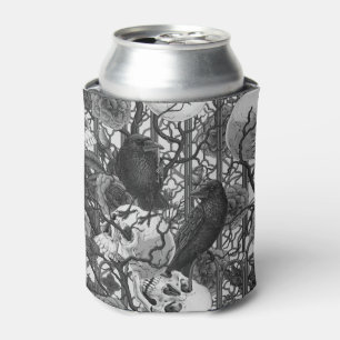 Raven's secret. Dark and moody gothic illustration Can Cooler