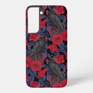 Raven's secret. Dark and moody gothic illustration Samsung Galaxy Case
