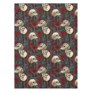 Raven's secret. Dark and moody gothic illustration Tablecloth