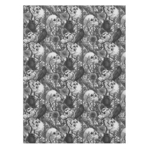 Raven's secret. Dark and moody gothic illustration Tablecloth