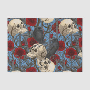 Raven's secret. Dark and moody gothic illustration Tissue Paper