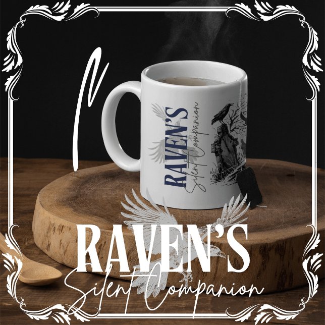 Raven's Silent Companion Coffee Mug (Raven's Silent Companion cover from The Beekeeper Store)