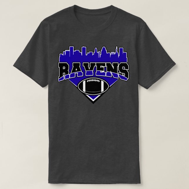 Ravens  Skyline  Team T-Shirt (Design Front)