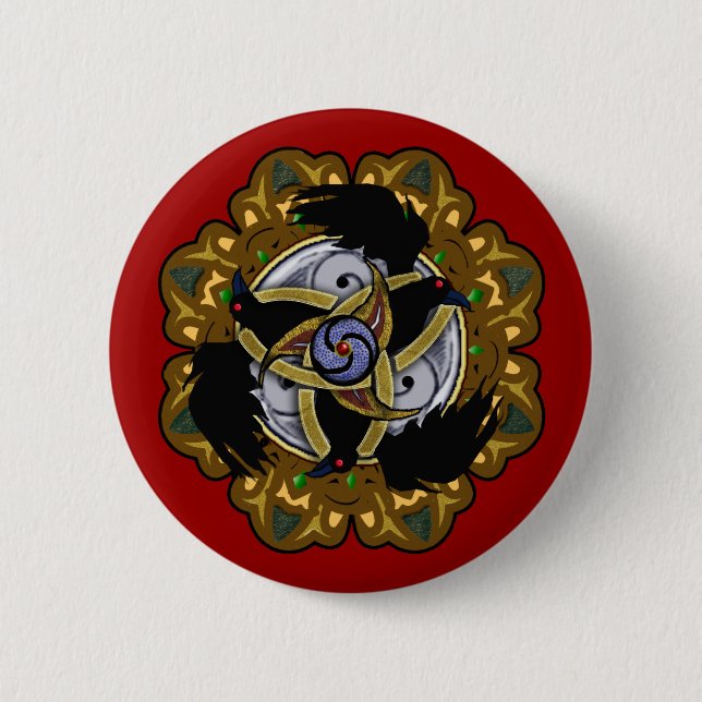 ravenskelion 6 cm round badge (Front)