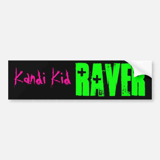 RAVER, Kandi Kid Bumper Sticker (Front)