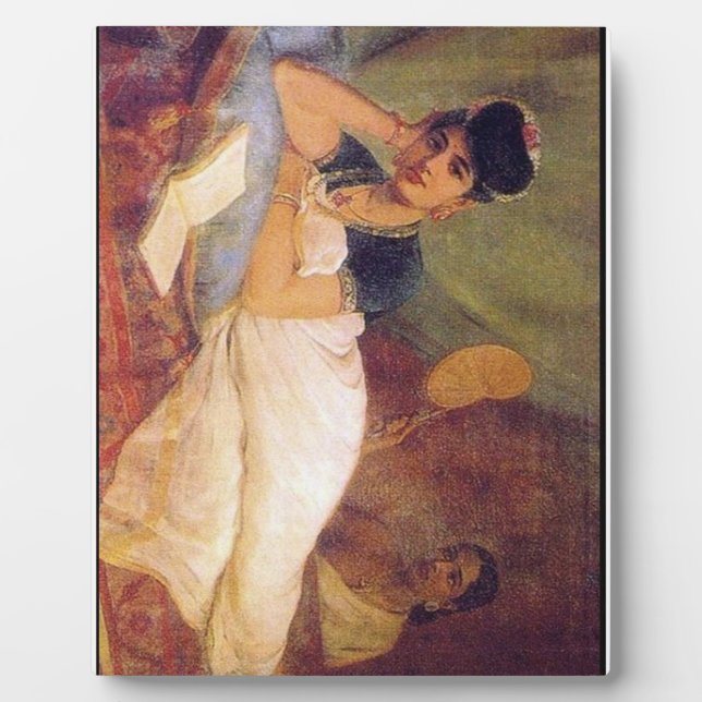 Ravi Varma Paintings-Thinking and Resting Plaque (Front)