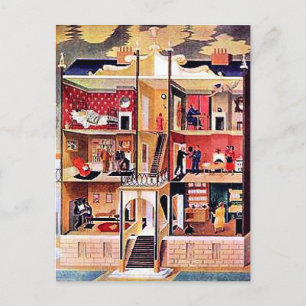 Ravilious art, The Boarding House Postcard