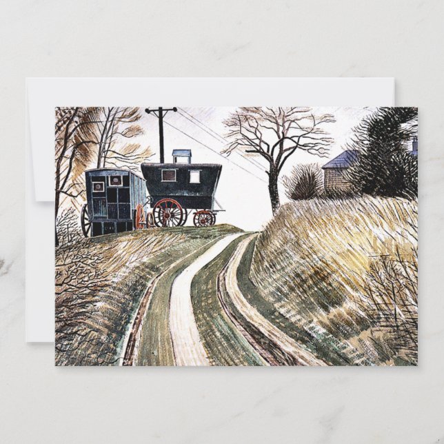 Ravilious - Caravans, fine art Card (Front)
