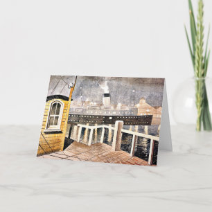 Ravilious - Channel Steamer Leaving Harbour Card