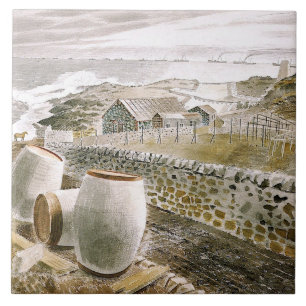 Ravilious - Convoy Passing an Island Ceramic Tile