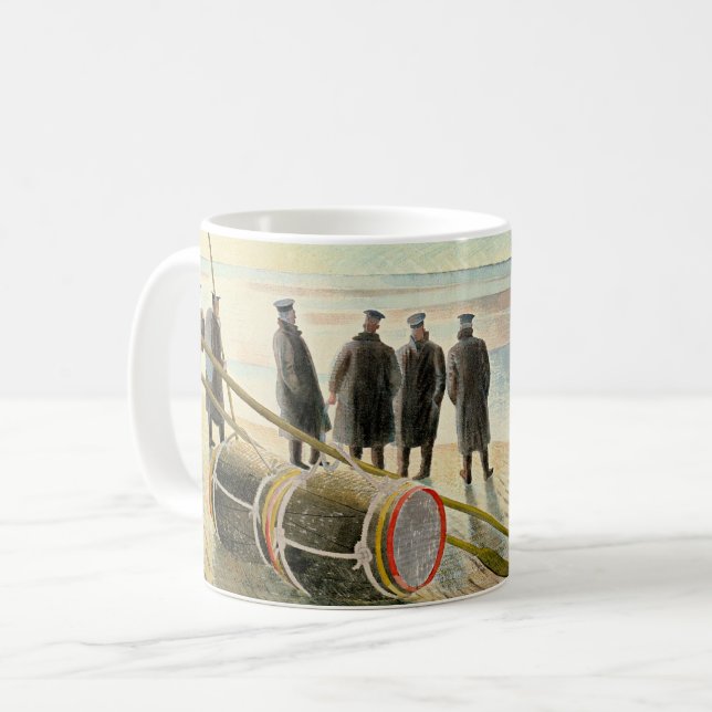 Ravilious - Dangerous Work at Low Tide, Coffee Mug (Front Left)