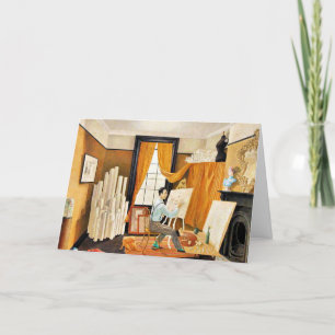 Ravilious - Edward Bawden Working in His Studio Holiday Card