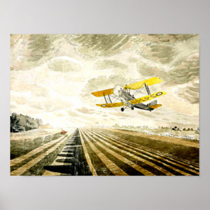 Ravilious, famous painting Tiger Moth Poster