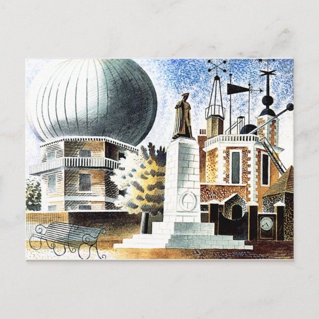 Ravilious - Greenwich Observatory Postcard (Front)