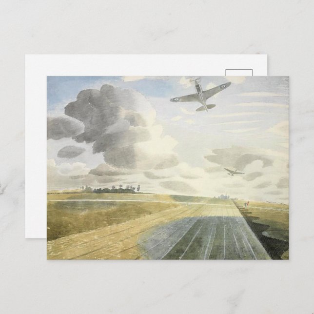 Ravilious - Runway Perspective Postcard (Front/Back)