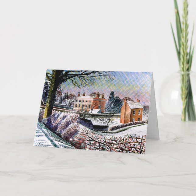 Ravilious - Vicarage in Winter Card (Front)