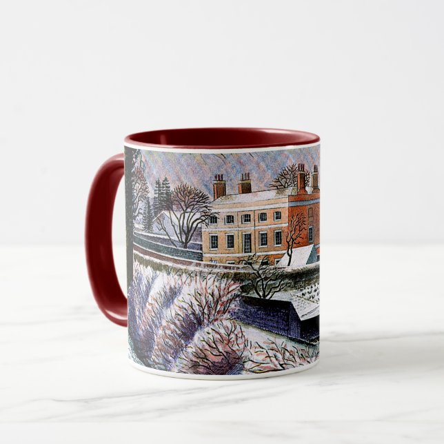 Ravilious - Vicarage in Winter, fine art Mug (Front Left)