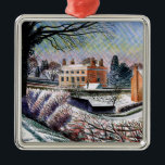 Ravilious - Vicarage in Winter Metal Ornament<br><div class="desc">Eric Ravilious artwork,  Vicarage in Winter.</div>