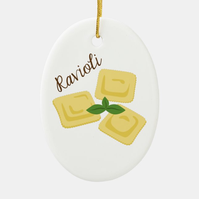Ravioli Ceramic Ornament (Front)