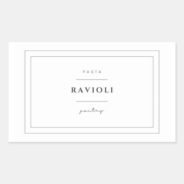 Ravioli Pasta Food Label Stickers (Front)