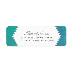 Ravishing   Teal Green Watercolor Return Address Label