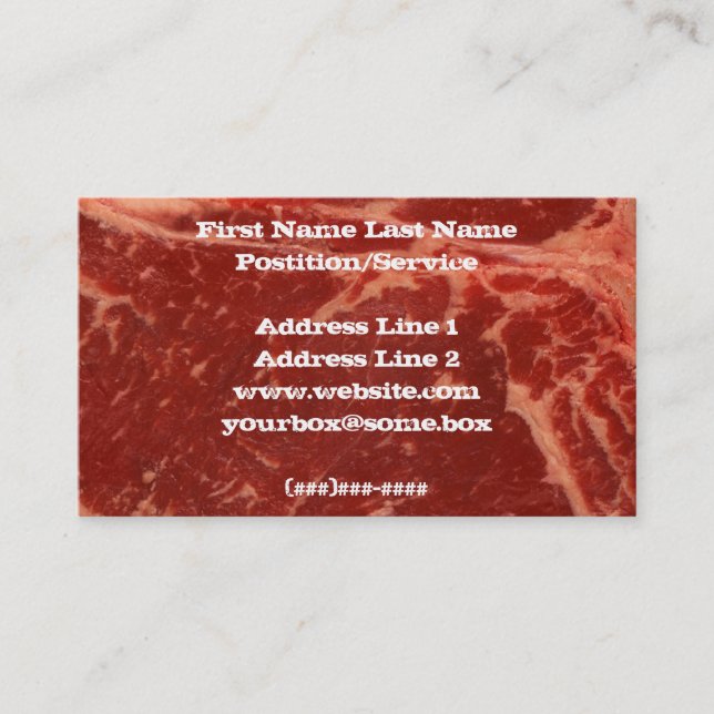 Raw Beef Business Card (Front)