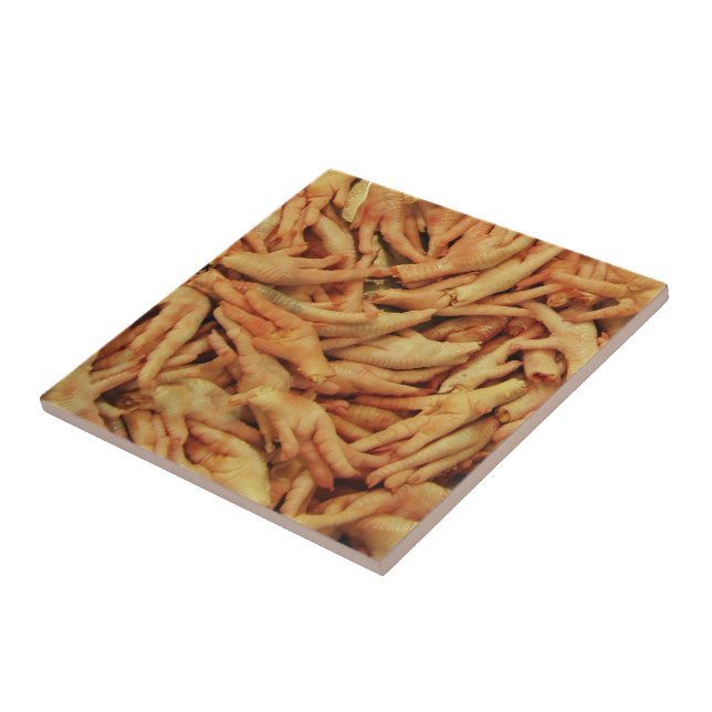 Raw Chicken Feet Ceramic Tile (Side)
