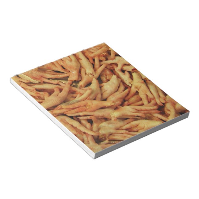 Raw Chicken Feet Notepad (Angled)