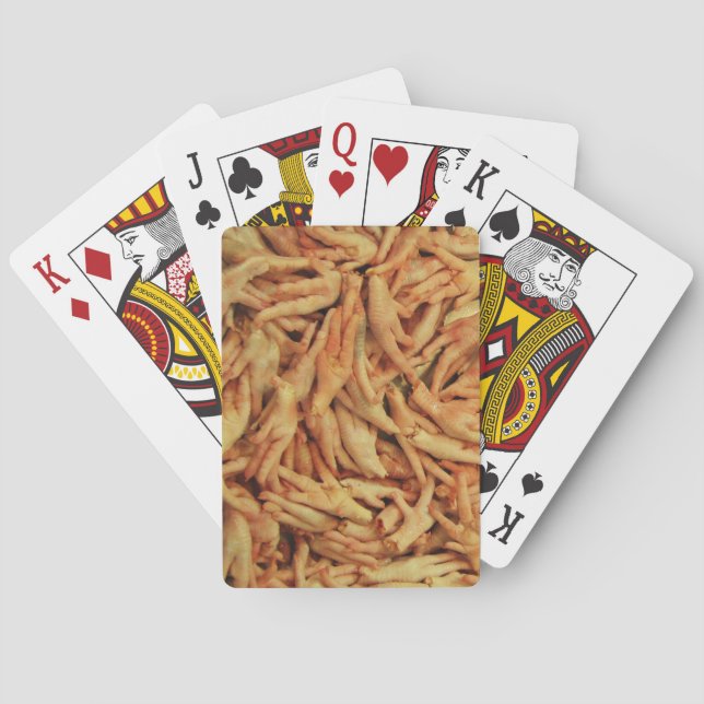 Raw Chicken Feet Playing Cards (Back)