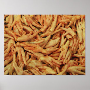 Raw Chicken Feet Poster