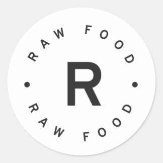 Raw food classic round sticker