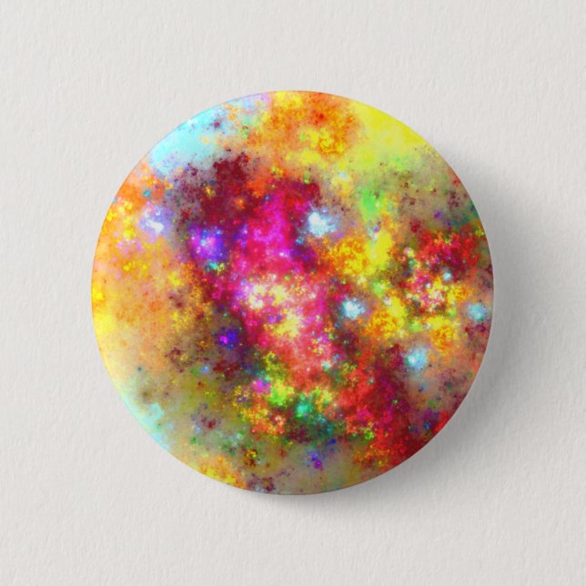 raw fractal art 6 cm round badge (Front)