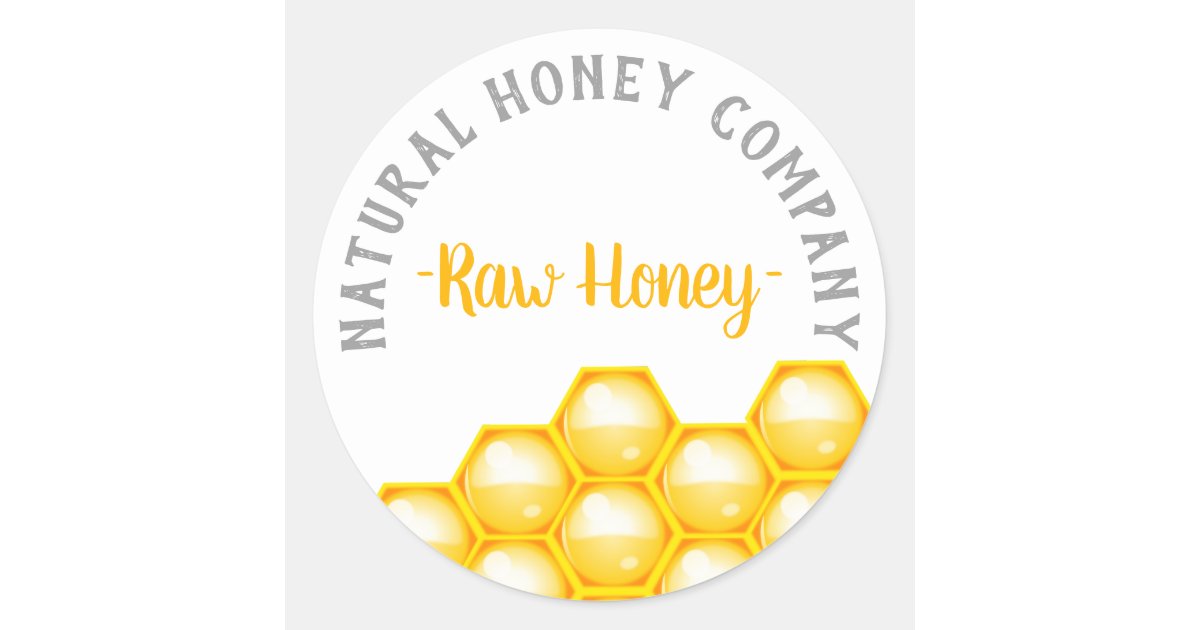 Raw Honey Classic Round Sticker | Zazzle