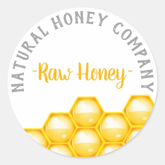 Raw Honey Classic Round Sticker (Front)