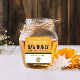 Raw Honey Product Label