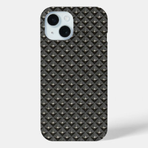 Raw Industrial Steel Chequered Diamond Plate Print iPhone 15 Case