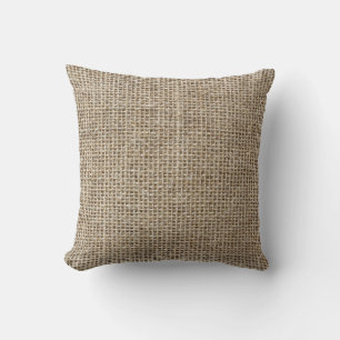 Raw Linen: Natural Textured Fabric. Cushion