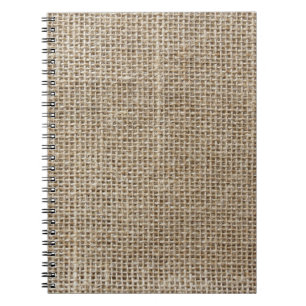 Raw Linen: Natural Textured Fabric. Notebook