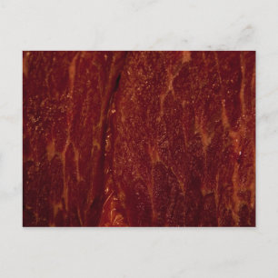Raw meat postcard