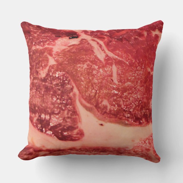 Raw Meat Ribeye Steak Cushion (Front)