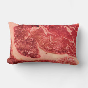 Raw Meat Ribeye Steak Lumbar Cushion