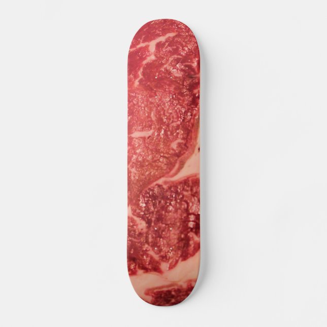 Raw Meat Ribeye Steak Skateboard (Front)