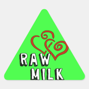 Raw Milk Love Triangle Sticker