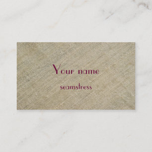 raw silk for a seamstress business card