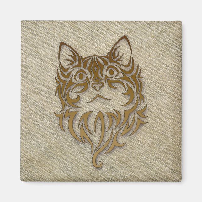 raw silk for kitty magnet (Front)